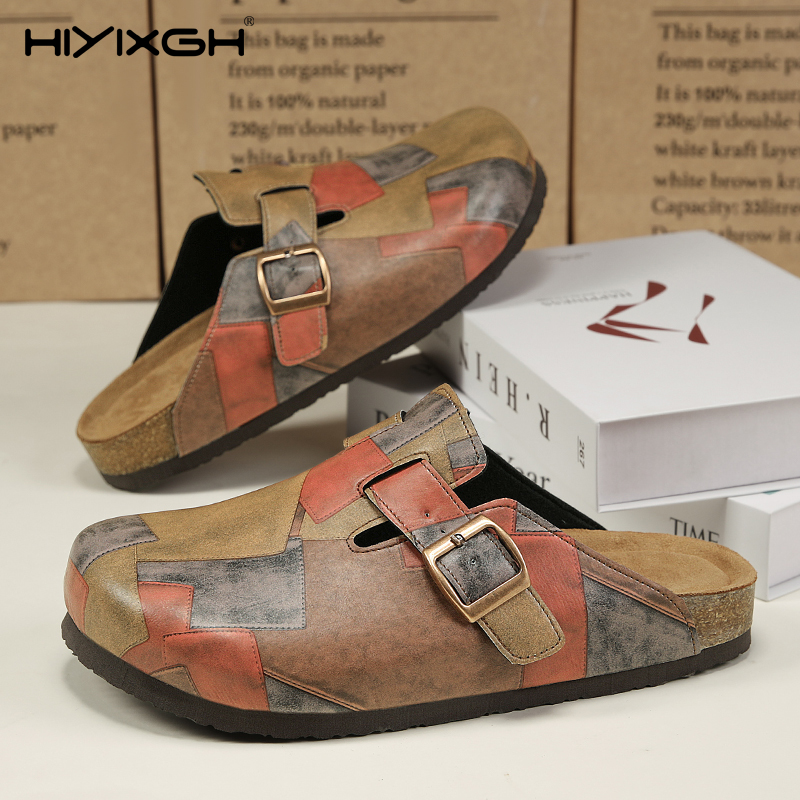 Men'S Shoes Birkenstock - الراحة الفلين شبشب جلدي للجنسين الرجال