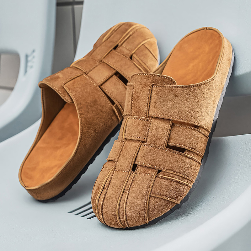 Men'S Shoes Birkenstock - أحذية صيفية رجالية مسطحة للخارج بنعل