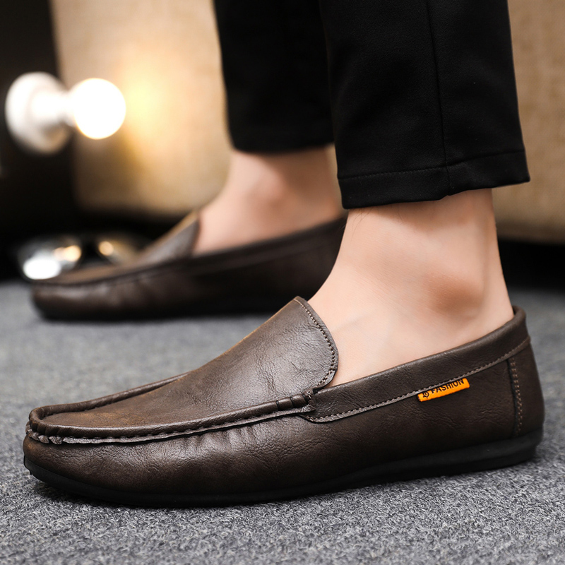 أحذية جلدية كاجوال للرجال، أحذ - مراجعة Men Shoes Size 46 وسعره