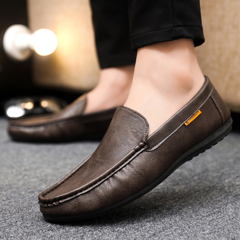 أحذية جلدية كاجوال للرجال، أحذ - مراجعة Men Shoes Size 46 وسعره