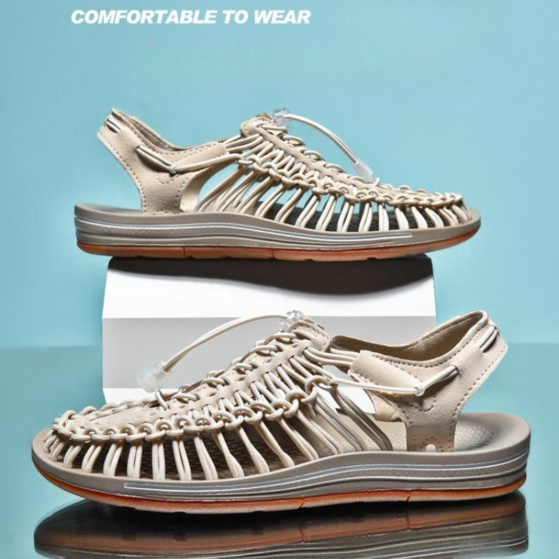 صنادل منسوجة خفيفة الوزن ومريح - مراجعة Men Shoes Essentials وسعره