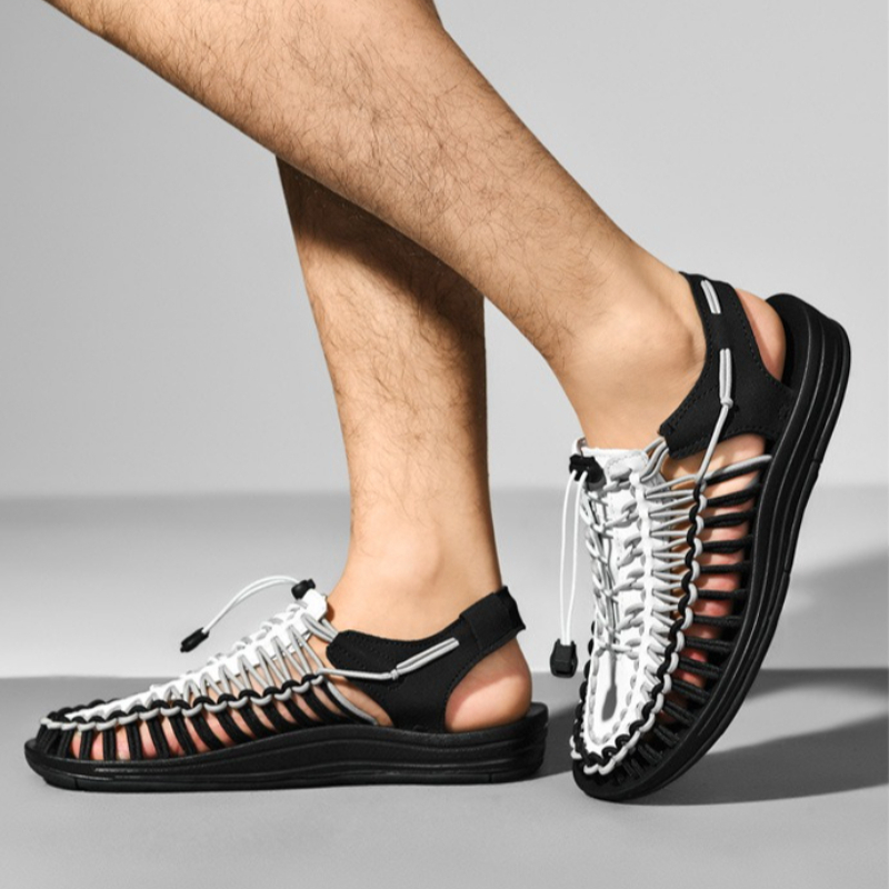 صنادل منسوجة خفيفة الوزن ومريح - مراجعة Men Shoes Essentials وسعره